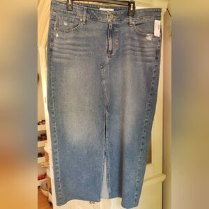 Maurices Women's Blue Denim Midi Skirt